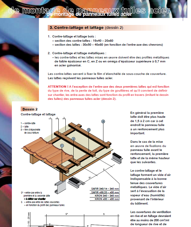 La notice gratuite de montage des panneaux tuiles